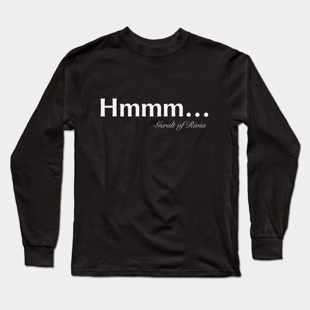 Hmmm Long Sleeve T-Shirt by Whettpaint